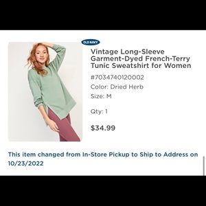 Vintage Tunic sweatshirt Old Navy